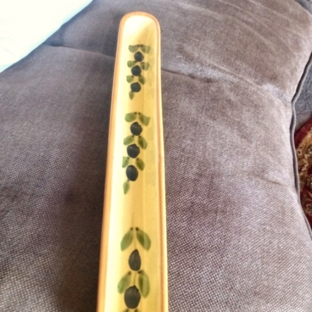 World Market 16 inch Olive holder. Hand Painted. Italy